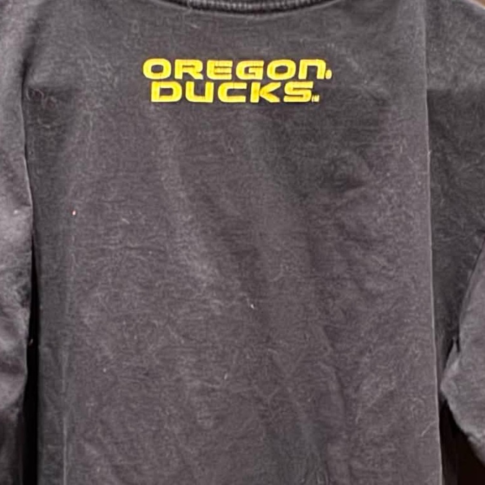 Nike Black Oregon Ducks Football Graphic Tee with Yellow Logo LARGE - Picture 5 of 6